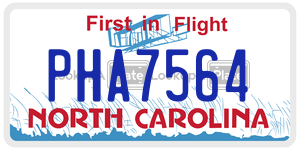 PHA7564  license plate in NC