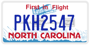 PKH2547 license plate in North Carolina