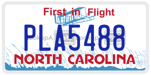 PLA5488  license plate in NC