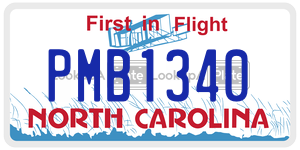 PMB1340 license plate in North Carolina