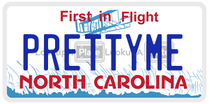PRETTYME  license plate in NC