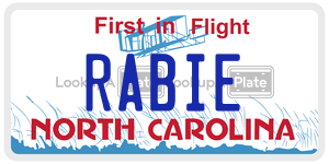 RABIE  license plate in NC