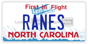 RANES  license plate in NC