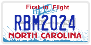 RBM2024  license plate in NC
