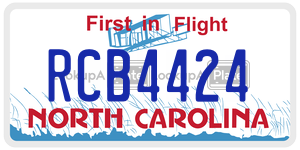 RCB4424  license plate in NC