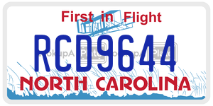 RCD9644 license plate in North Carolina