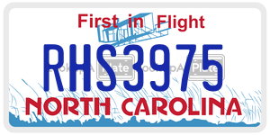 RHS3975 license plate in North Carolina