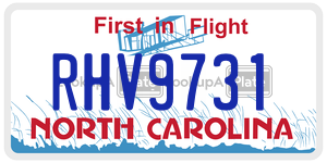 RHV9731  license plate in NC