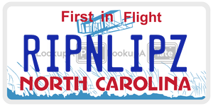 RIPNLIPZ  license plate in NC