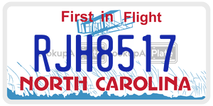 RJH8517 license plate in North Carolina