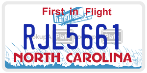 RJL5661 license plate in North Carolina