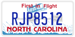 RJP8512 license plate in North Carolina