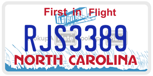 RJS3389  license plate in NC