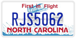 RJS5062 license plate in North Carolina