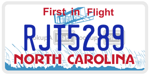RJT5289 license plate in North Carolina