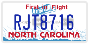 RJT8716  license plate in NC