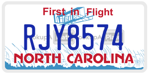 RJY8574  license plate in NC