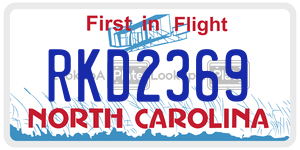 RKD2369 license plate in North Carolina