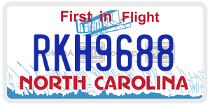 RKH9688 license plate in North Carolina