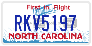 RKV5197  license plate in NC