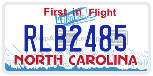 RLB2485 license plate in North Carolina