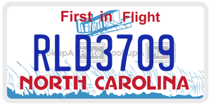 RLD3709  license plate in NC