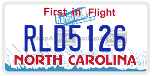 RLD5126  license plate in NC