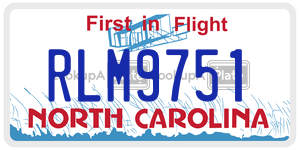 RLM9751  license plate in NC