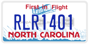 RLR1401  license plate in NC