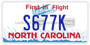 S677K license plate in North Carolina