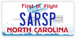 SARSP license plate in North Carolina