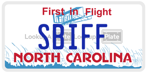 SBIFF license plate in North Carolina