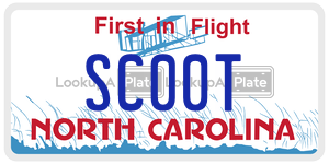 SC00T  license plate in NC