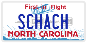 SCHACH  license plate in NC
