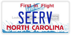 SEERV license plate in North Carolina
