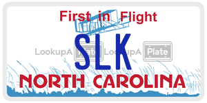 SLK license plate in North Carolina