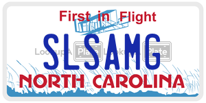 SLSAMG license plate in North Carolina