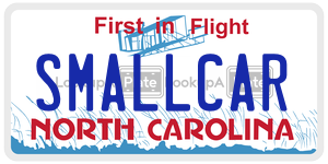SMALLCAR  license plate in NC