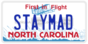 STAYMAD license plate in North Carolina