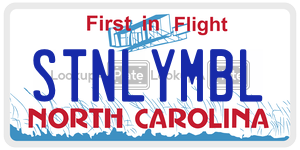 STNLYMBL license plate in North Carolina
