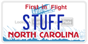 STUFF license plate in North Carolina