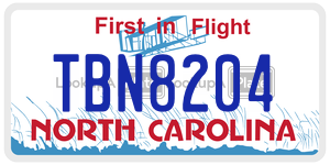 TBN8204  license plate in NC
