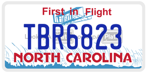 TBR6823  license plate in NC
