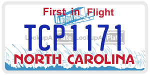 TCP1171 license plate in North Carolina