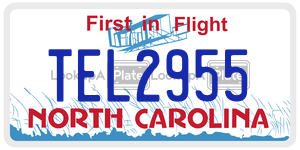 TEL2955 license plate in North Carolina