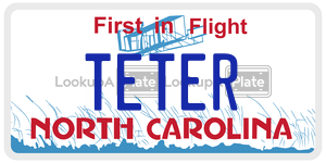 TETER license plate in North Carolina