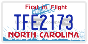 TFE2173 license plate in North Carolina