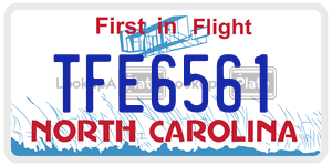 TFE6561  license plate in NC