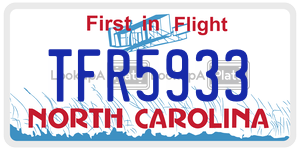 TFR5933 license plate in North Carolina
