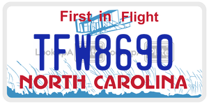 TFW8690 license plate in North Carolina